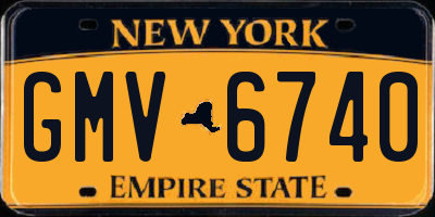 NY license plate GMV6740