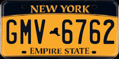 NY license plate GMV6762