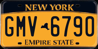 NY license plate GMV6790