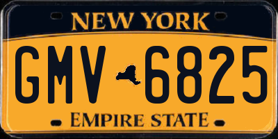 NY license plate GMV6825