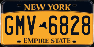 NY license plate GMV6828