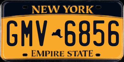 NY license plate GMV6856