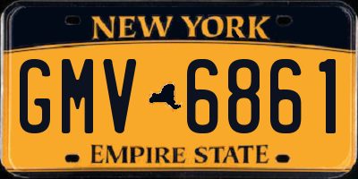 NY license plate GMV6861