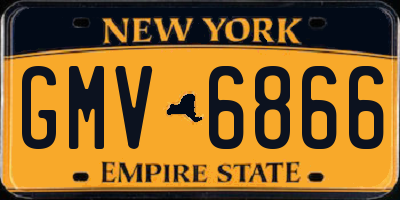 NY license plate GMV6866