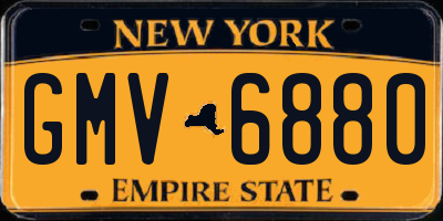 NY license plate GMV6880