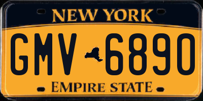 NY license plate GMV6890