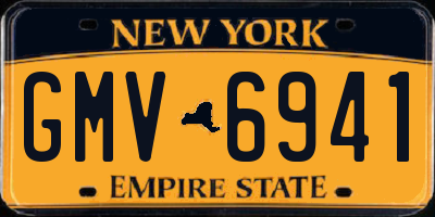 NY license plate GMV6941