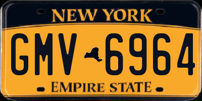 NY license plate GMV6964