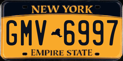 NY license plate GMV6997