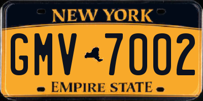 NY license plate GMV7002