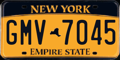NY license plate GMV7045