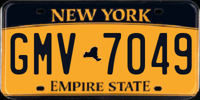 NY license plate GMV7049