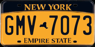 NY license plate GMV7073