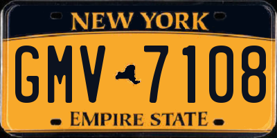 NY license plate GMV7108