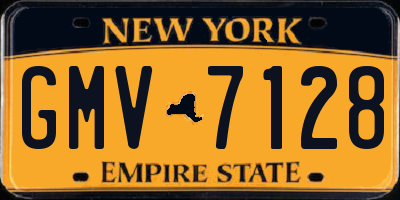 NY license plate GMV7128