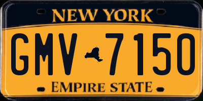 NY license plate GMV7150