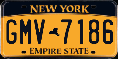 NY license plate GMV7186