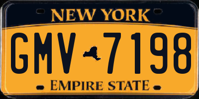 NY license plate GMV7198