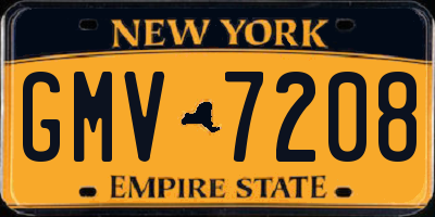 NY license plate GMV7208