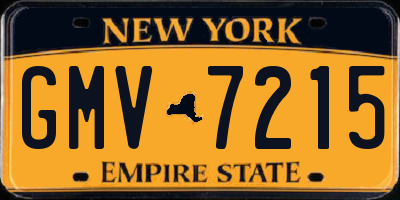 NY license plate GMV7215