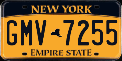 NY license plate GMV7255