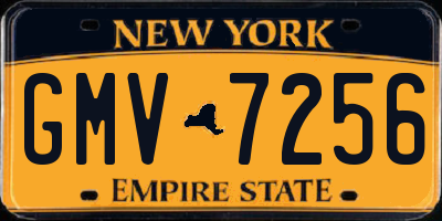 NY license plate GMV7256