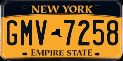 NY license plate GMV7258