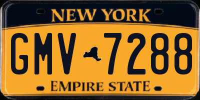 NY license plate GMV7288