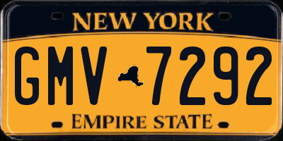 NY license plate GMV7292