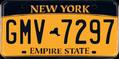 NY license plate GMV7297