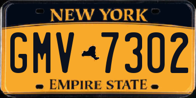 NY license plate GMV7302