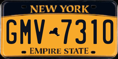 NY license plate GMV7310