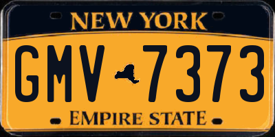 NY license plate GMV7373