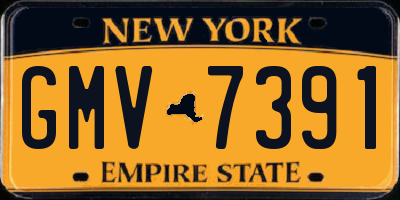 NY license plate GMV7391