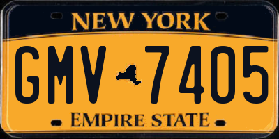 NY license plate GMV7405