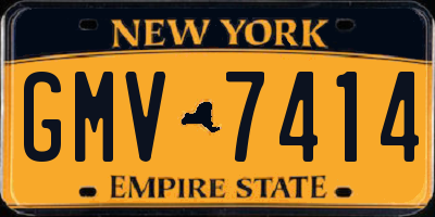 NY license plate GMV7414