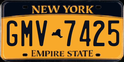 NY license plate GMV7425