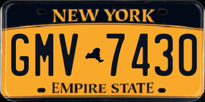 NY license plate GMV7430