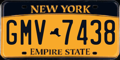 NY license plate GMV7438