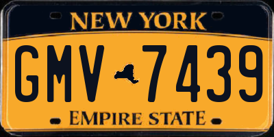 NY license plate GMV7439