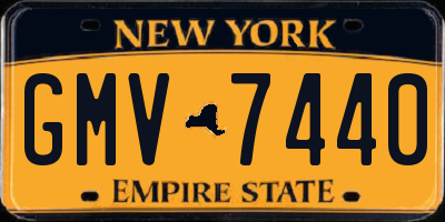 NY license plate GMV7440