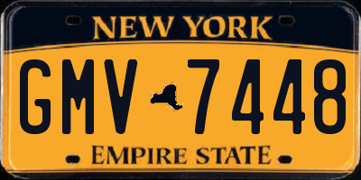 NY license plate GMV7448