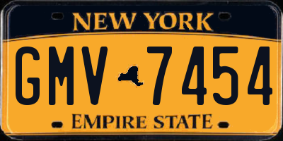 NY license plate GMV7454