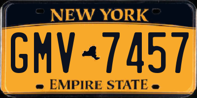 NY license plate GMV7457