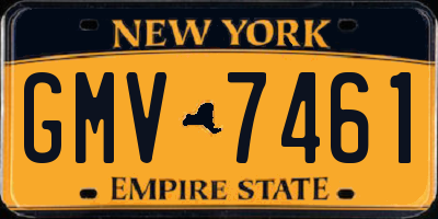 NY license plate GMV7461