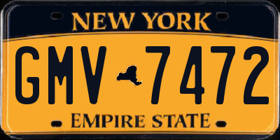 NY license plate GMV7472