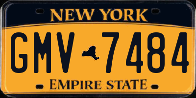 NY license plate GMV7484