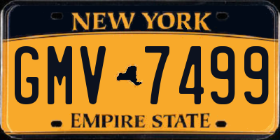 NY license plate GMV7499
