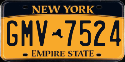 NY license plate GMV7524