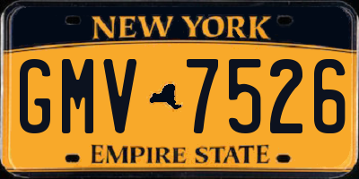 NY license plate GMV7526